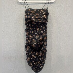 Boutique Floral Mini Dress Ruched by Musette - Like new Medium 4-6